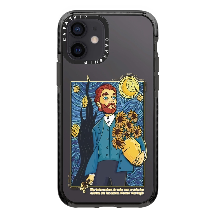 

For iPhone 11 Simple Illustration Pattern Full Coverage Phone Case(Starry Sky A)