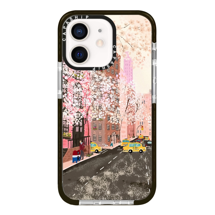 

For iPhone 11 Simple Illustration Pattern Full Coverage Phone Case(Spring Scene B)