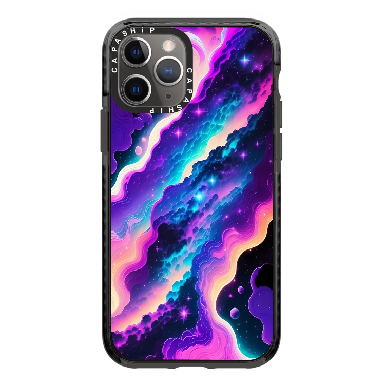 

For iPhone 11 Pro Simple Illustration Pattern Full Coverage Phone Case(Colorful Clouds A)