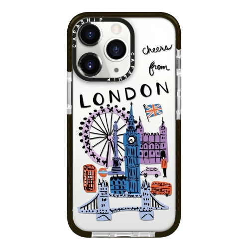 For iPhone 11 Pro Max Simple Illustration Pattern Full Coverage Phone Case(City Landmark C)