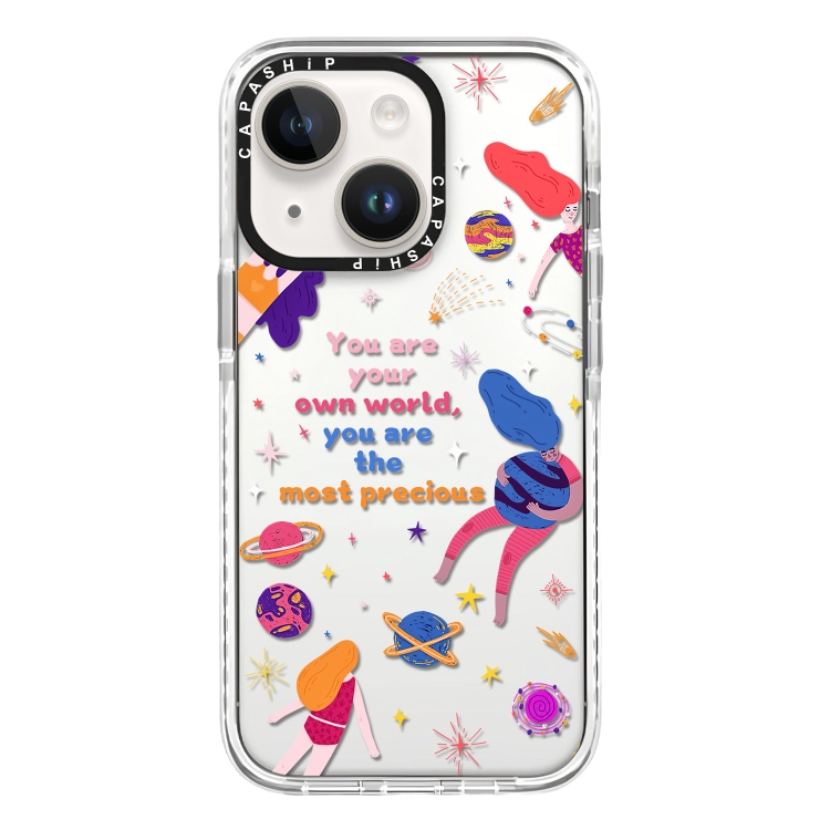 

For iPhone 13 Simple Illustration Pattern Full Coverage Phone Case(Love Yourself A)