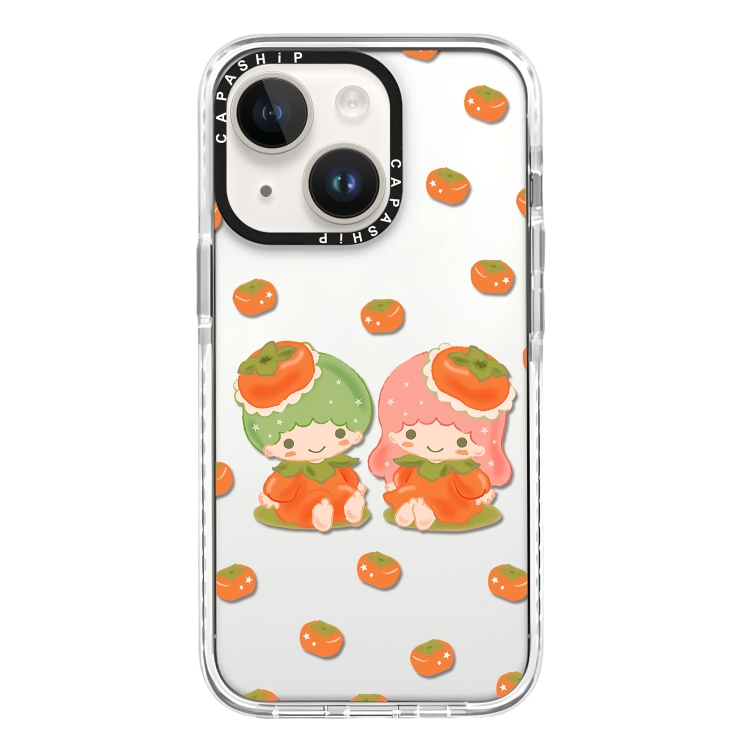 

For iPhone 13 Simple Illustration Pattern Full Coverage Phone Case(Twin Stars A)