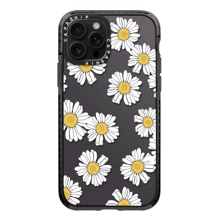 

For iPhone 13 Pro Simple Illustration Pattern Full Coverage Phone Case(Daisy)