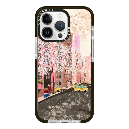 

For iPhone 13 Pro Simple Illustration Pattern Full Coverage Phone Case(Spring Scene B)