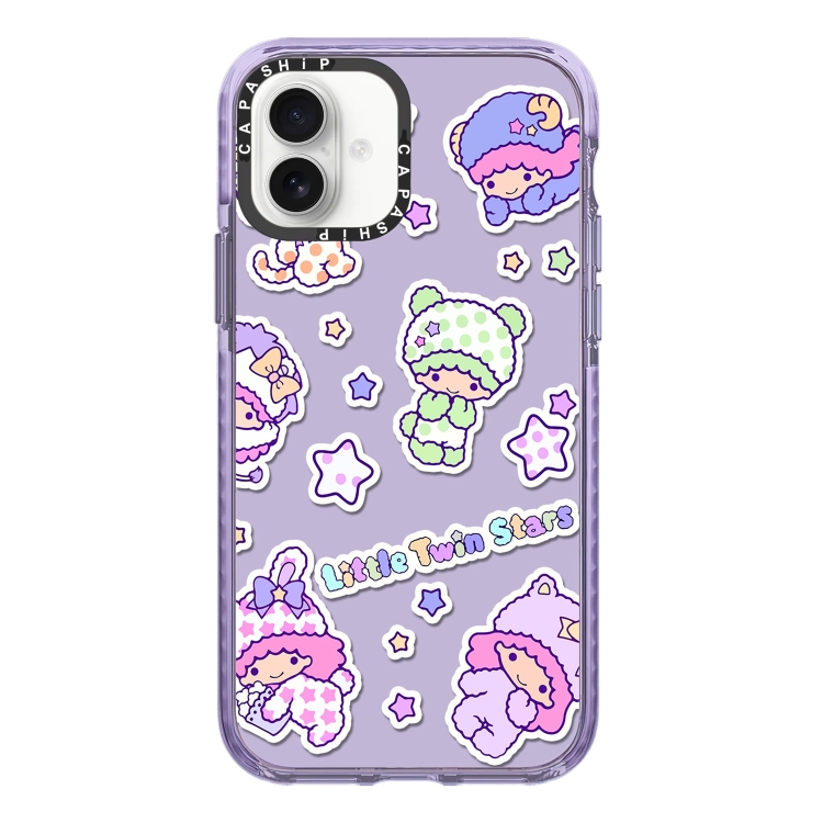 

For iPhone 16 Plus Simple Illustration Pattern Full Coverage Phone Case(Twin Stars C)