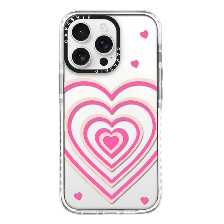 

For iPhone 16 Pro Simple Illustration Pattern Full Coverage Phone Case(3D Love)