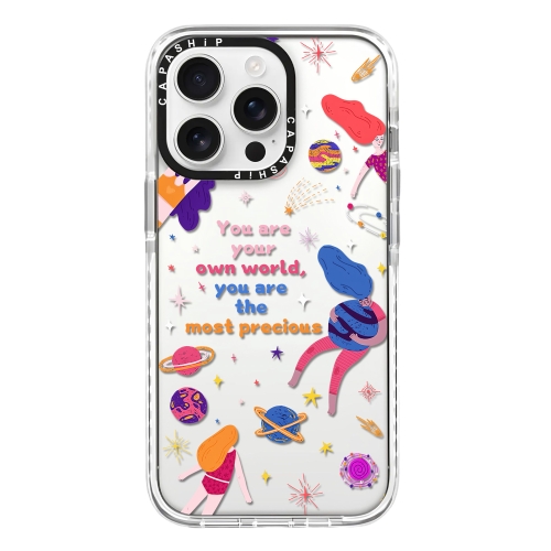 

For iPhone 16 Pro Simple Illustration Pattern Full Coverage Phone Case(Love Yourself A)