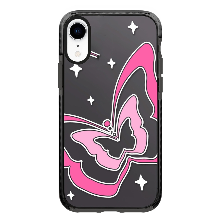 

For iPhone XR Simple Illustration Pattern Full Coverage Phone Case(Butterfly)