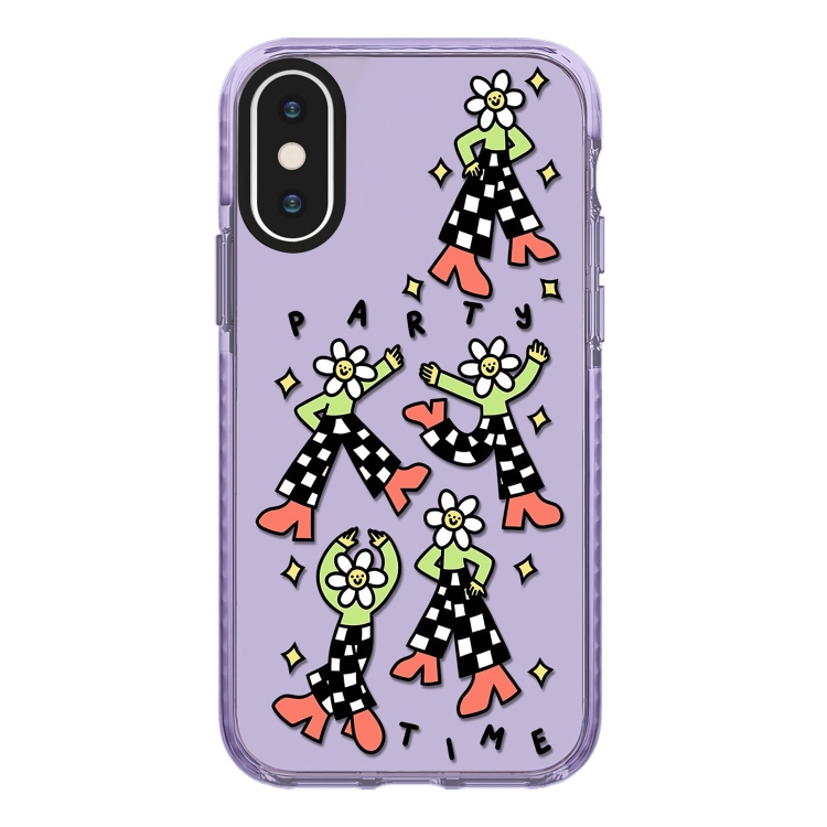 

For iPhone XS Max Simple Illustration Pattern Full Coverage Phone Case(Happy Party C)