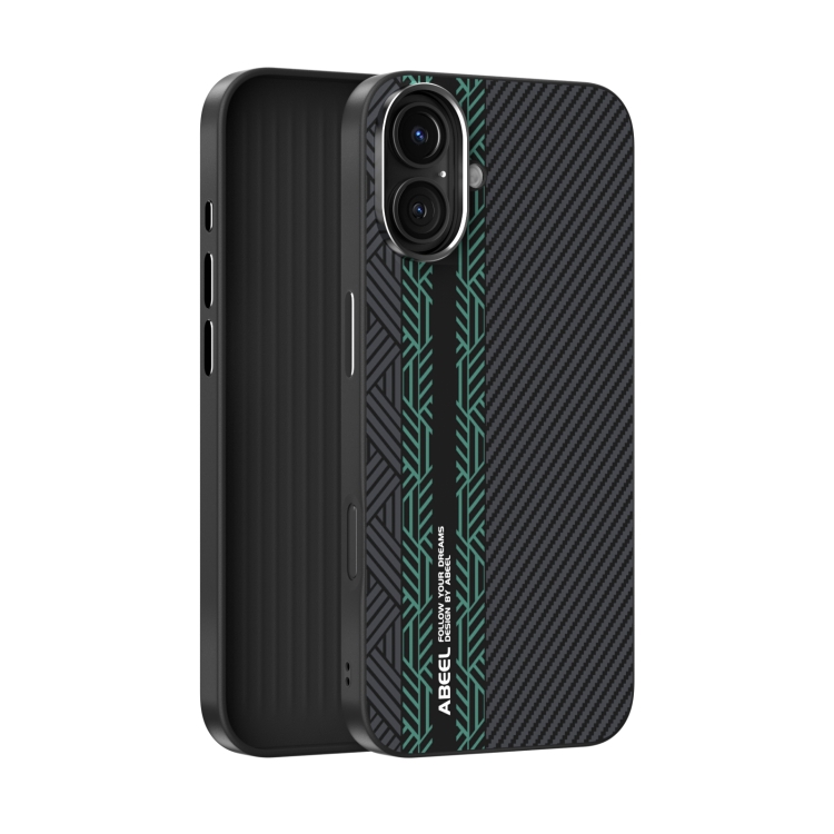 

For iPhone 16 Plus ABEEL 6D Micro Relief MagSafe Magnetic Phone Case(Green)