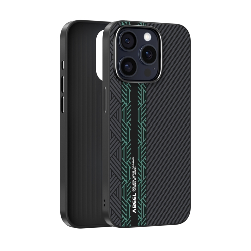 

For iPhone 15 Pro Max ABEEL 6D Micro Relief MagSafe Magnetic Phone Case(Green)