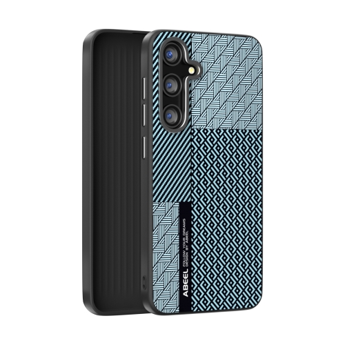 

For Samsung Galaxy S24 FE 5G ABEEL 6D Micro Relief MagSafe Magnetic Phone Case(Carbon Fiber Blue)