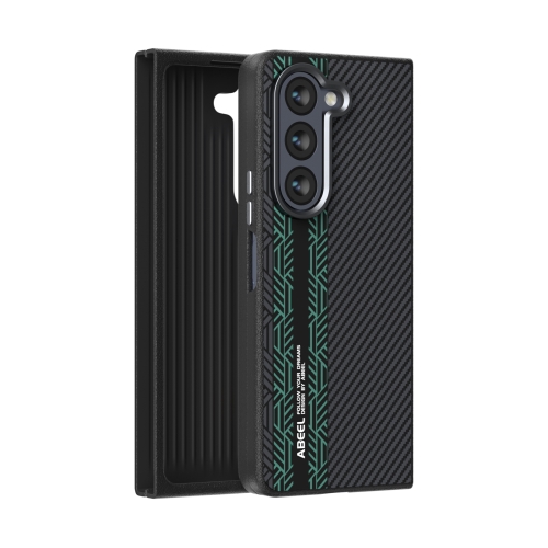 

For Samsung Galaxy Z Fold5 5G ABEEL 6D Micro Relief MagSafe Magnetic Phone Case(Green)