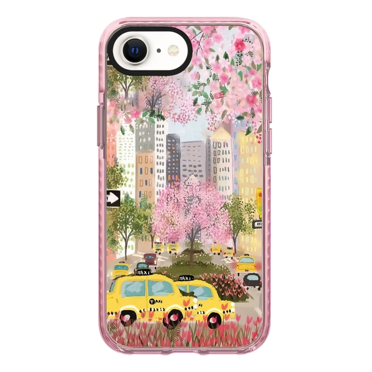 

For iPhone 7 / 8 / SE 2020 2022 Simple Illustration Pattern Full Coverage Phone Case(Spring Scene C)