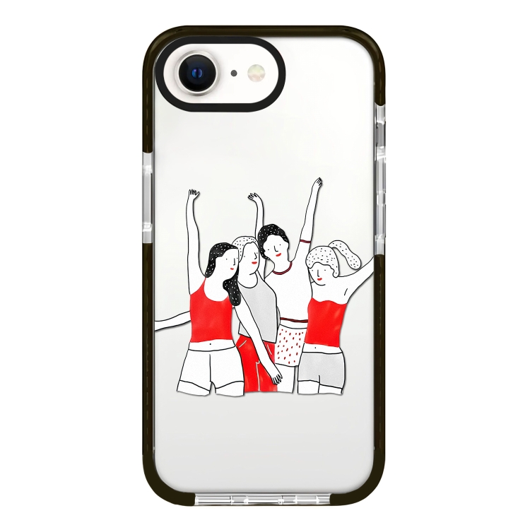 

For iPhone 7 / 8 / SE 2020 2022 Simple Illustration Pattern Full Coverage Phone Case(Happy Friend B)