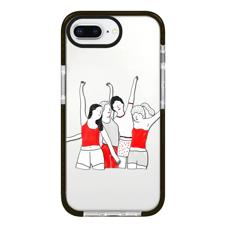 

For iPhone 7 Plus / 8 Plus Simple Illustration Pattern Full Coverage Phone Case(Happy Friend B)