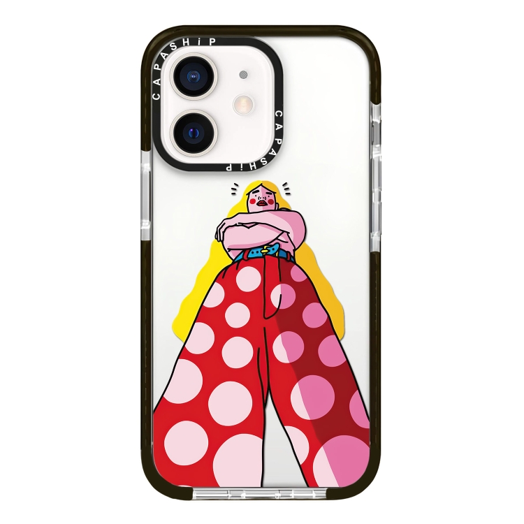 

For iPhone 11 Simple Illustration Pattern Full Coverage Phone Case(Personality Girl B)