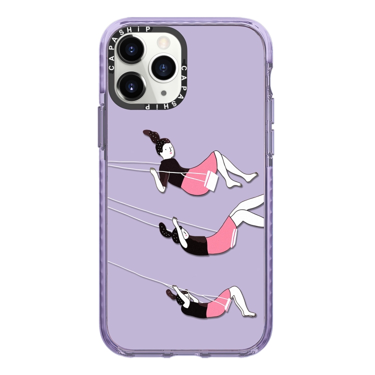 

For iPhone 11 Pro Simple Illustration Pattern Full Coverage Phone Case(Happy Friend C)