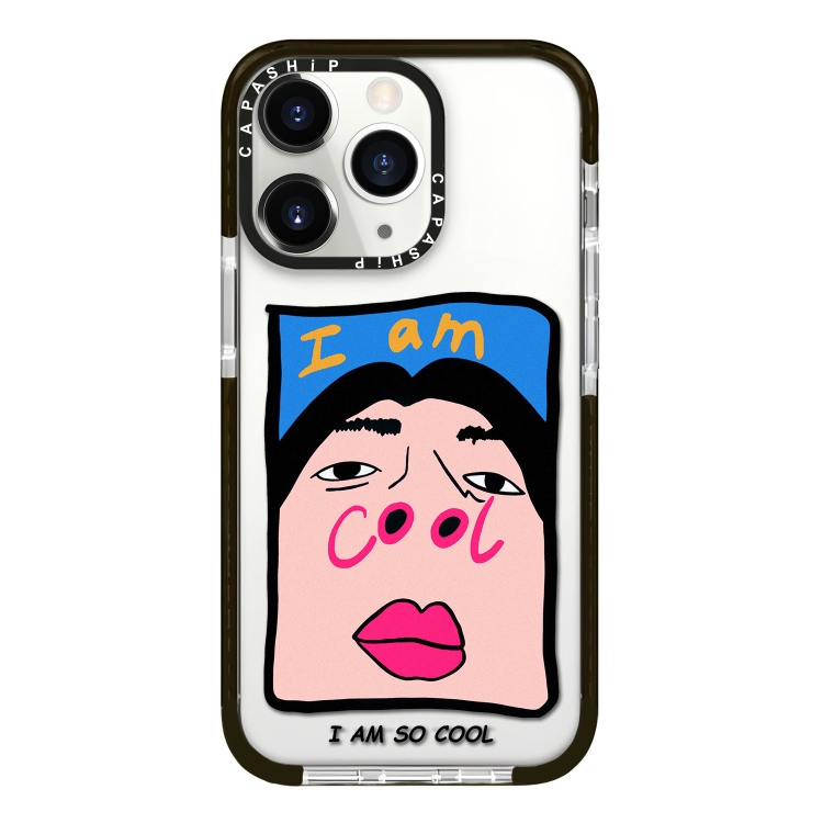 

For iPhone 11 Pro Simple Illustration Pattern Full Coverage Phone Case(Cool Couple A)