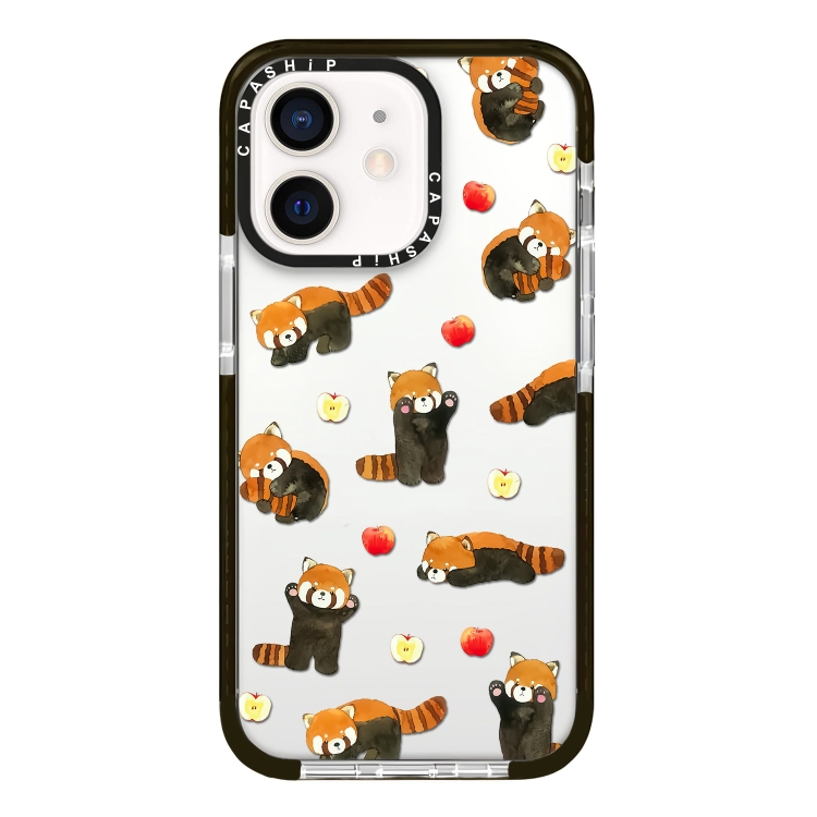 

For iPhone 12 Simple Illustration Pattern Full Coverage Phone Case(Cute Dog Bear B)