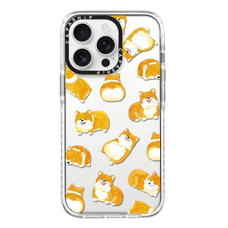 

For iPhone 12 Pro Max Simple Illustration Pattern Full Coverage Phone Case(Cute Dog Bear A)
