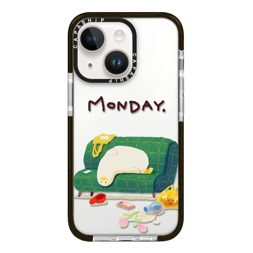 

For iPhone 13 Simple Illustration Pattern Full Coverage Phone Case(Sleeping Duck A)