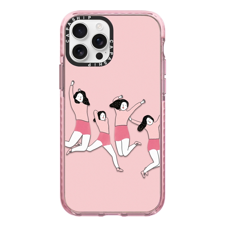 

For iPhone 14 Pro Simple Illustration Pattern Full Coverage Phone Case(Happy Friend A)