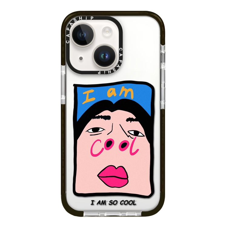 

For iPhone 15 Plus Simple Illustration Pattern Full Coverage Phone Case(Cool Couple A)
