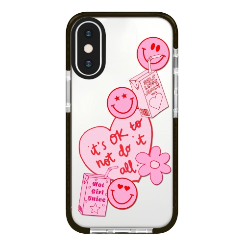 For iPhone XS Max Simple Illustration Pattern Full Coverage Phone Case(Love Club A)