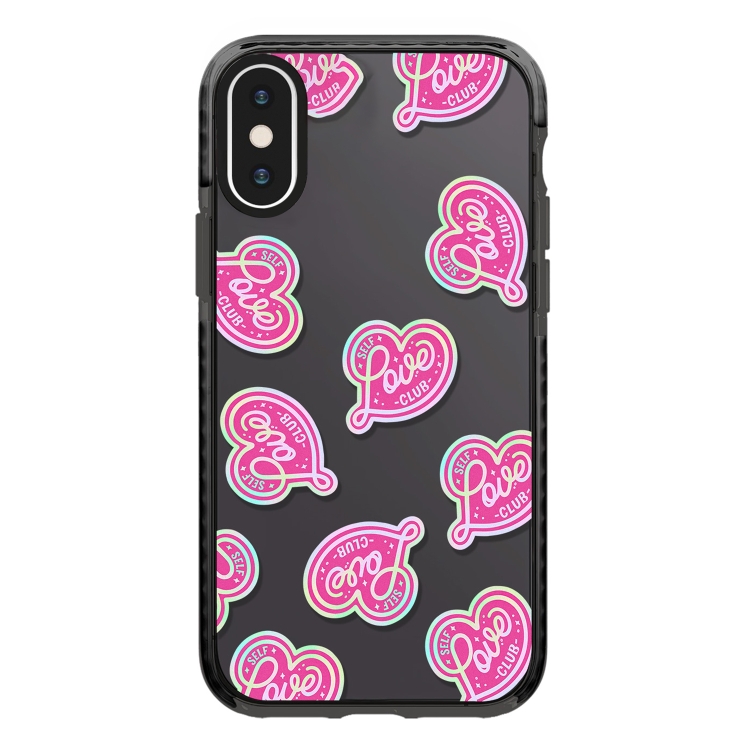 

For iPhone XS Max Simple Illustration Pattern Full Coverage Phone Case(Love Club B)
