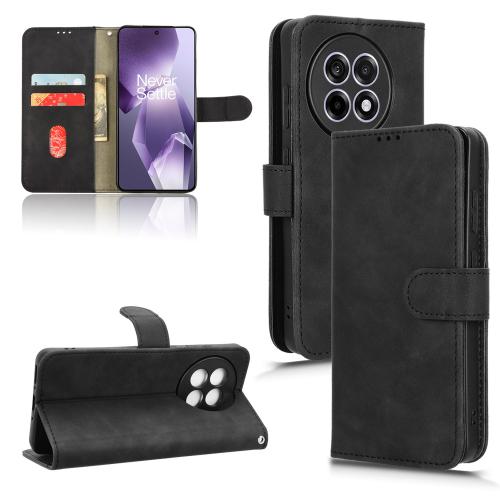 

For OnePlus Ace 5 / Ace 5 Pro Skin Feel Magnetic Flip Leather Phone Case(Black)