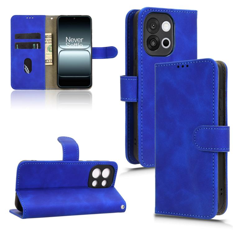 

For OnePlus 13T Skin Feel Magnetic Flip Leather Phone Case(Blue)