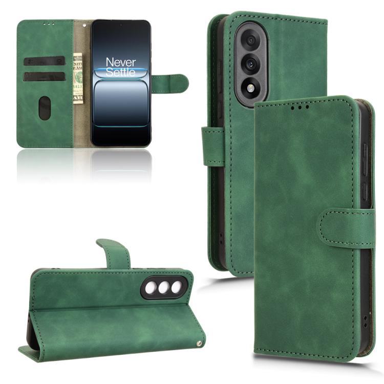 

For OnePlus Ace 5 Ultra Skin Feel Magnetic Flip Leather Phone Case(Green)