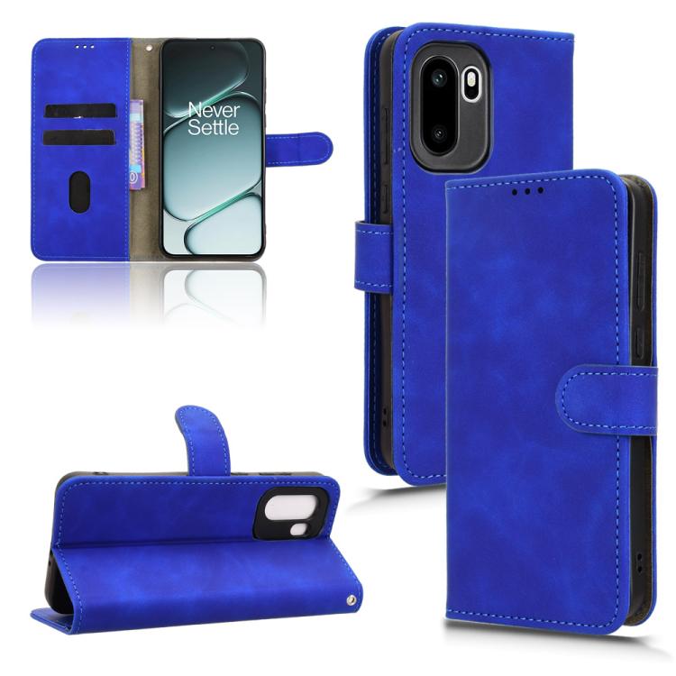 For OnePlus Ace 6 Skin Feel Magnetic Flip Leather Phone Case(Blue)