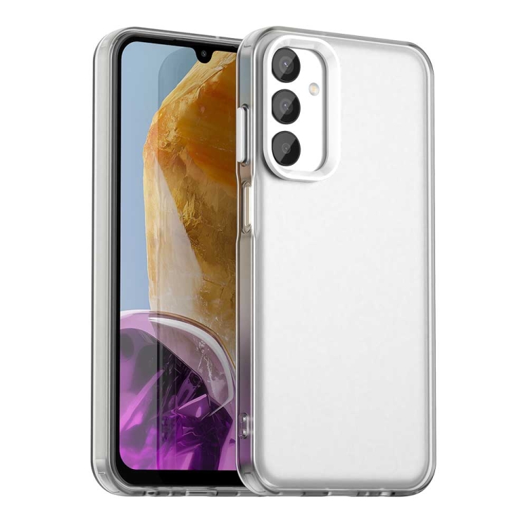 

For Samsung Galaxy F14 4G Candy PC Hybrid TPU Shockproof Phone Case(White)