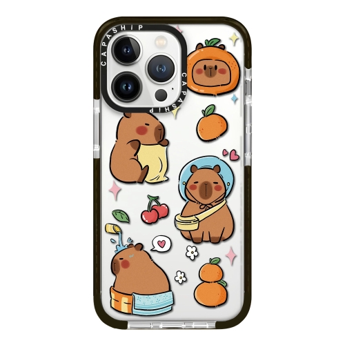 

For iPhone 12 Pro Max Simple Illustration Pattern Full Coverage Phone Case(Capybara C)