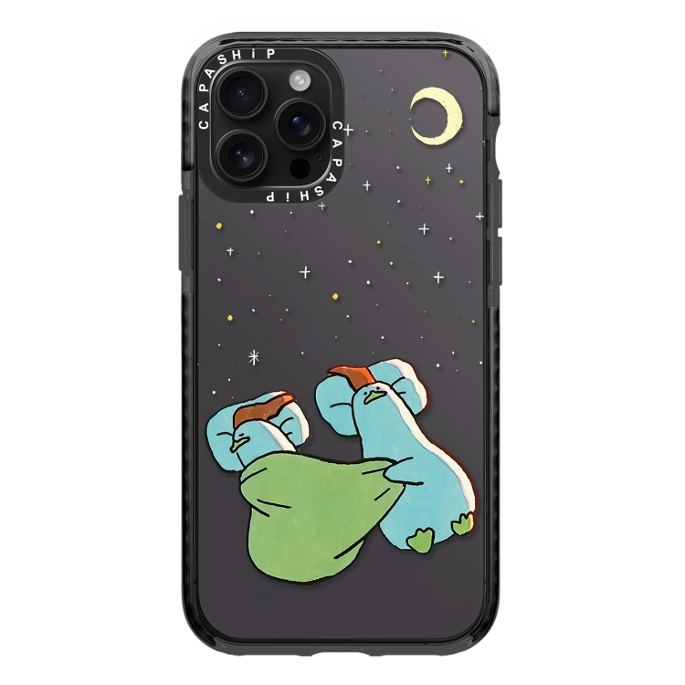 

For iPhone 12 Pro Max Simple Illustration Pattern Full Coverage Phone Case(Sleeping Duck)