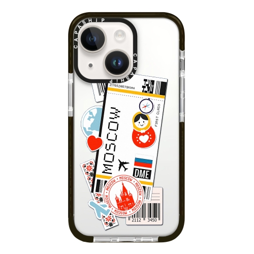 

For iPhone 13 mini Simple Illustration Pattern Full Coverage Phone Case(Travel Ticket B)