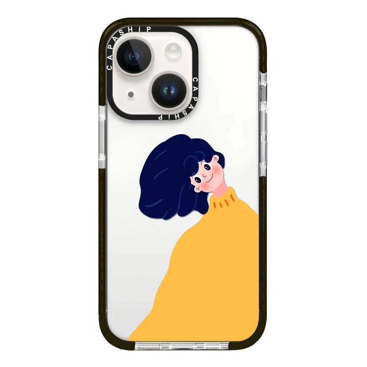 

For iPhone 14 Plus Simple Illustration Pattern Full Coverage Phone Case(Sweater Couple B)
