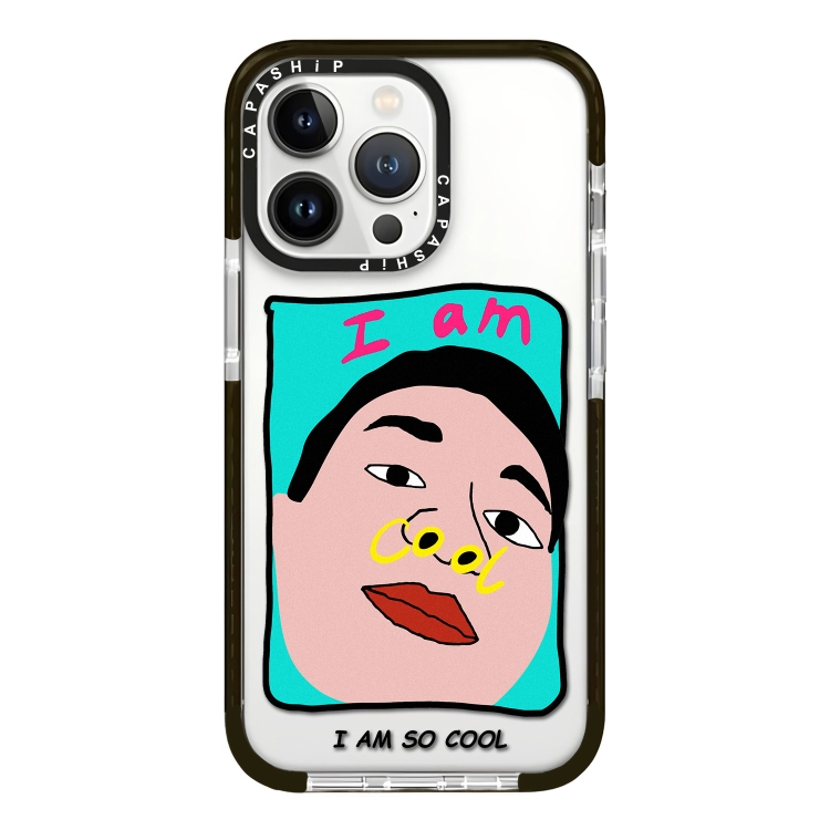 

For iPhone 14 Pro Max Simple Illustration Pattern Full Coverage Phone Case(Cool Couple B)