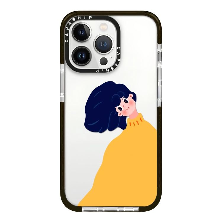 

For iPhone 15 Pro Simple Illustration Pattern Full Coverage Phone Case(Sweater Couple B)