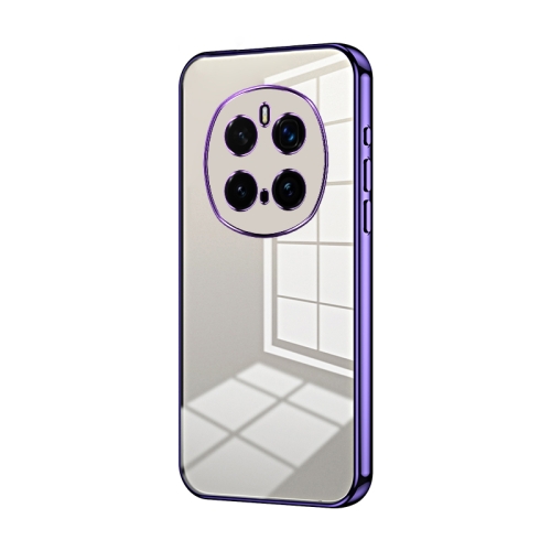 

For Honor Magic7 Pro Transparent Plating Fine Hole Phone Case(Purple)