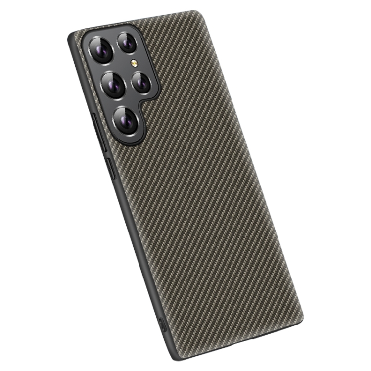 

For Samsung Galaxy S24 Ultra 5G Carbon Fiber Texture Printing Phone Case(Gold)