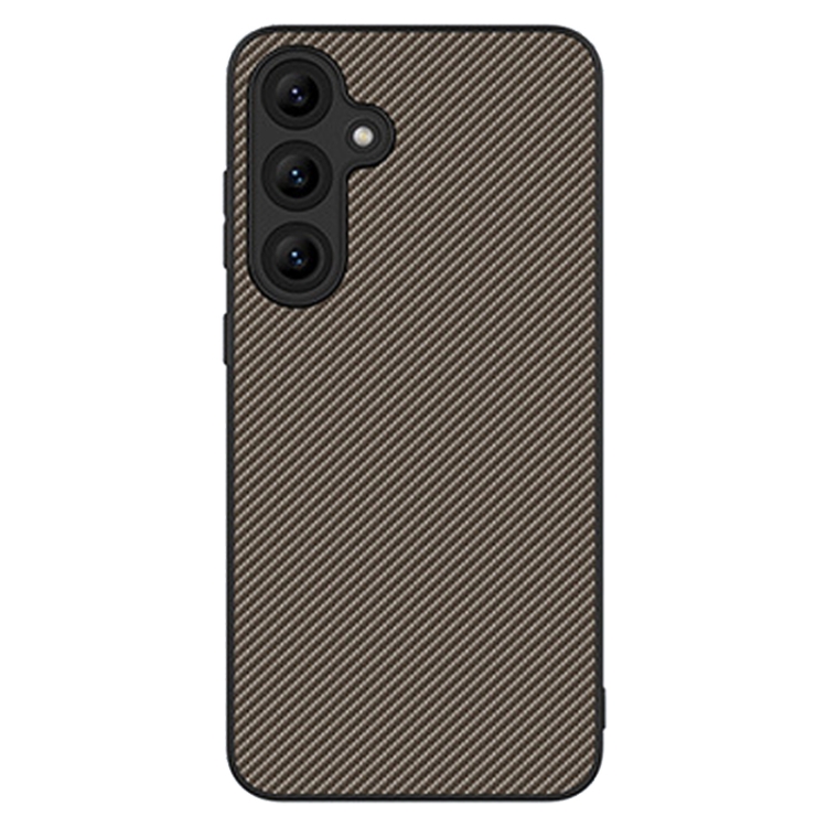 

For Samsung Galaxy S25 5G Carbon Fiber Texture Printing Phone Case(Gold)