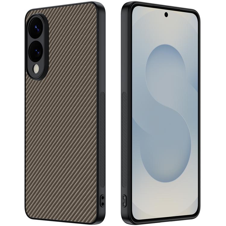 

For Samsung Galaxy S25 Edge 5G Carbon Fiber Texture Printing Phone Case(Gold)