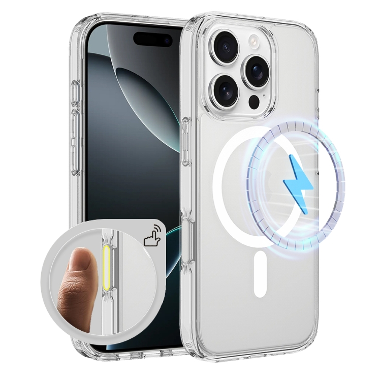 

For iPhone 16 Pro Max Camera Control Button Integrated MagSafe Clear Phone Case(Transparent)