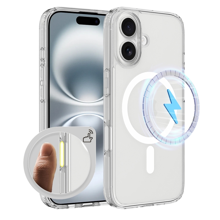 

For iPhone 16 Camera Control Button Integrated MagSafe Clear Phone Case(Transparent)