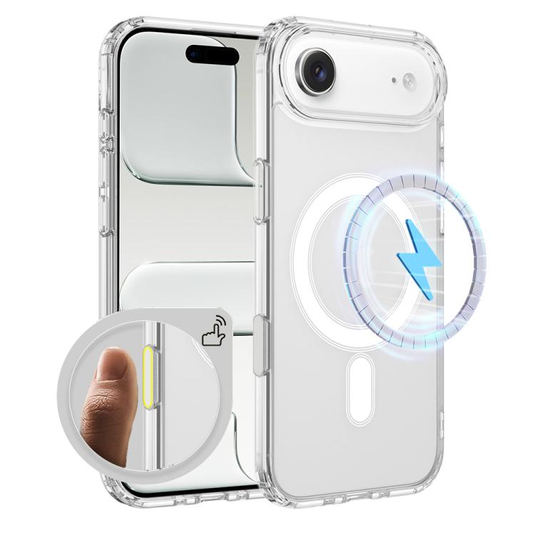 

For iPhone Air Camera Control Button Integrated MagSafe Clear Phone Case(Transparent)