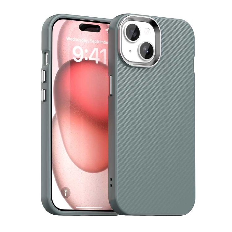 

For iPhone 15 Carbon Fiber Series IMD Phone Case(Grey)