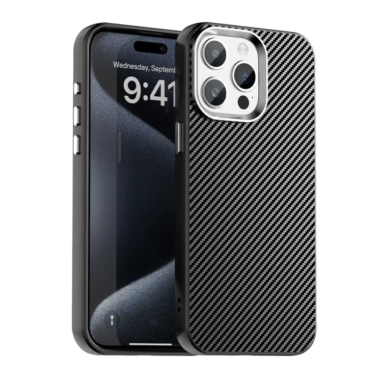 

For iPhone 15 Pro Carbon Fiber Series IMD Phone Case(Black)